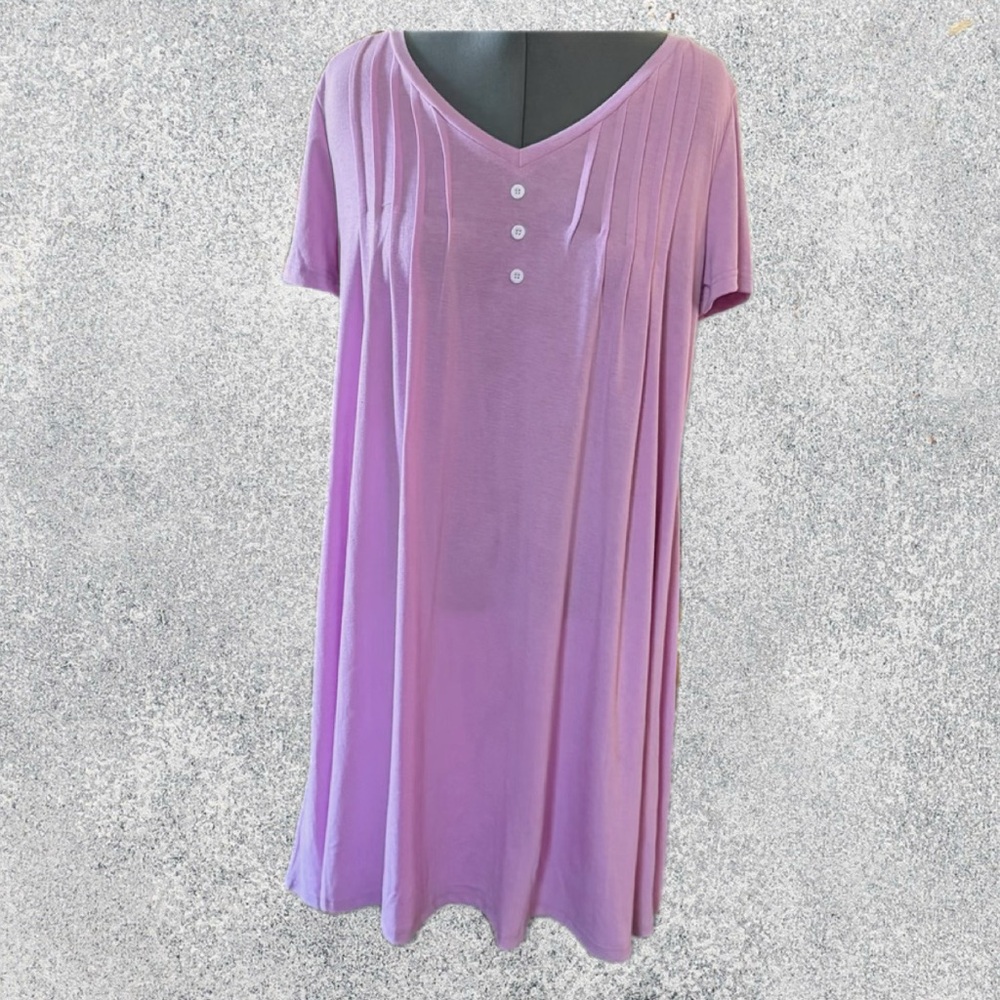 Purple Relaxed Buttoned Dress by Just Fashion Now Size L